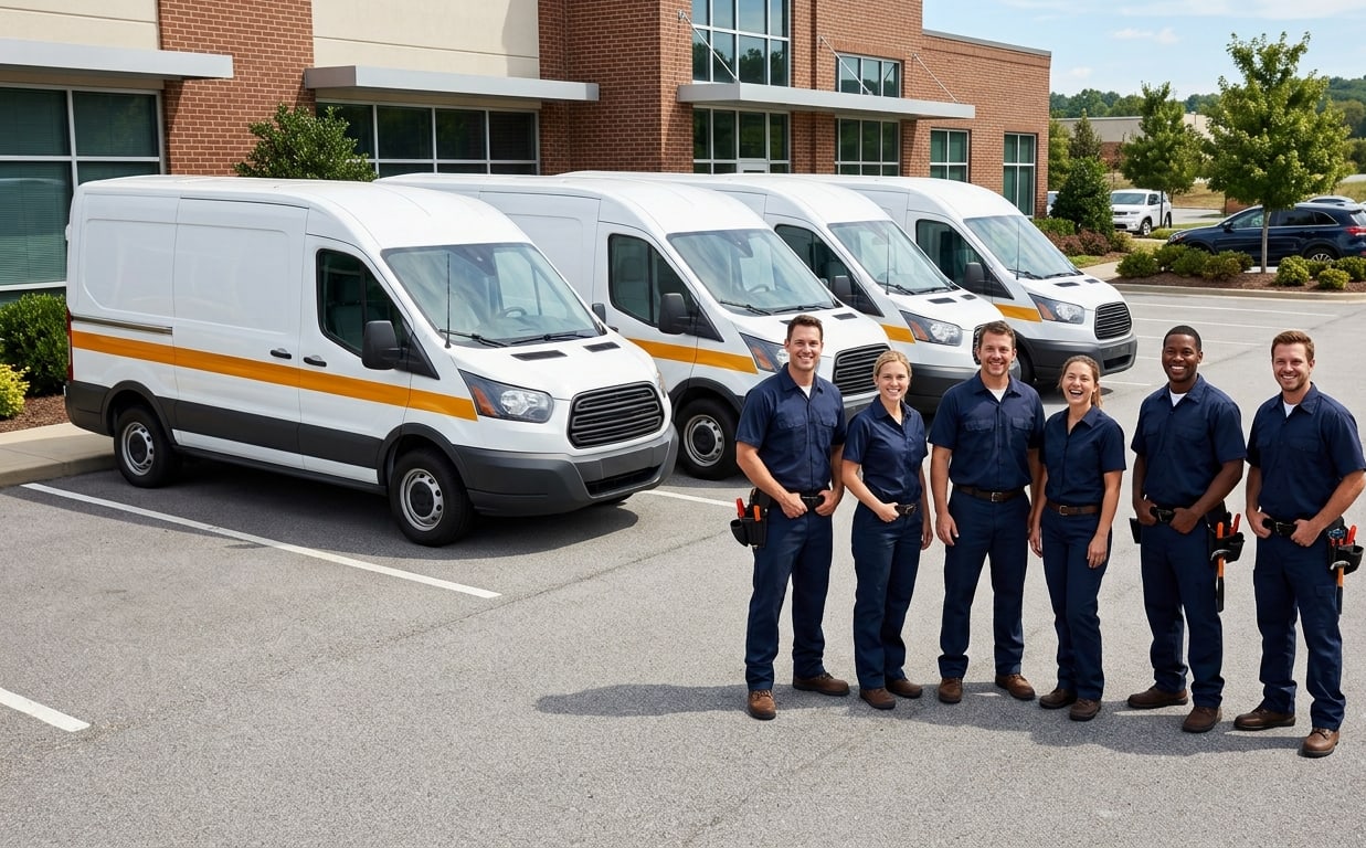 The Brightline Electric fleet and crew serving the Kansas City metro